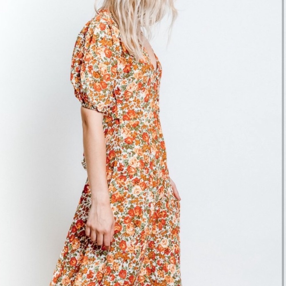 SOLD - NEW Faithfull the Brand Delia Midi Dress M - Picture 2 of 10